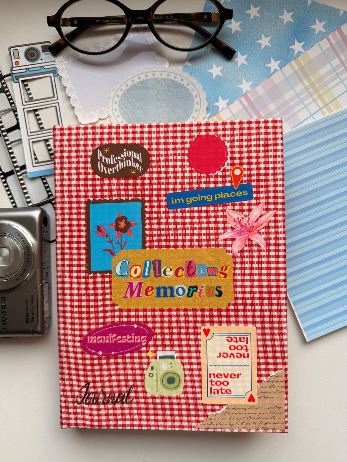 Collecting Memories Red gingham Journal