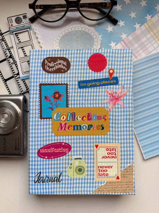 Collecting Memories Blue gingham Journal