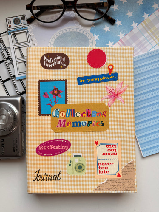 Collecting Memories Yellow gingham Journal